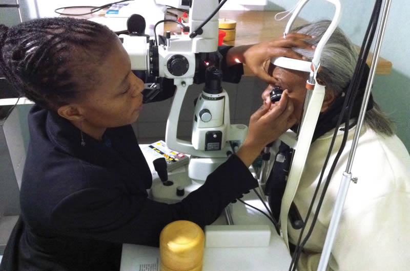 Laser is the most effective treatment for proliferative diabetic retinopathy. SOUTH AFRICA. © Elmien Wolvaardt Ellison